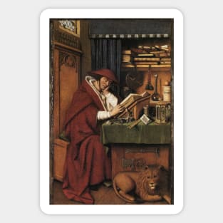 st jerome in his study 1432 - Jan van Eyck Sticker